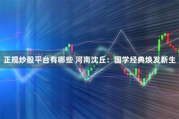 正规炒股平台有哪些 河南沈丘：国学经典焕发新生